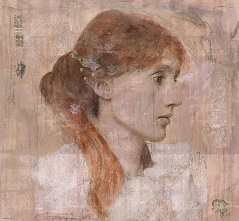 Virgina Wolffe Black Ornate Wood Framed Art Print with Double Matting by Wiley, Marta