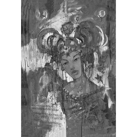 BandW Festive Black Modern Wood Framed Art Print with Double Matting by Wiley, Marta