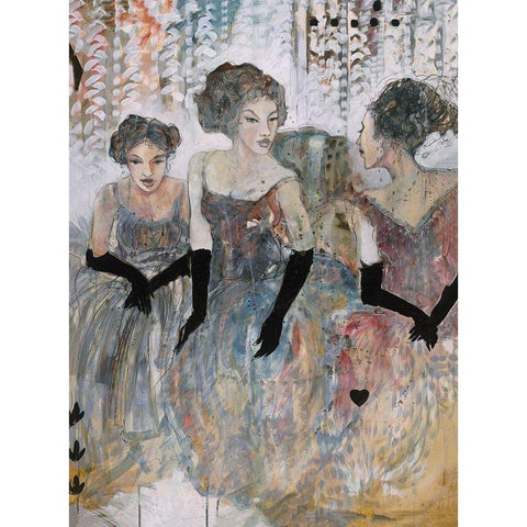 Black Gloves Black Modern Wood Framed Art Print with Double Matting by Wiley, Marta