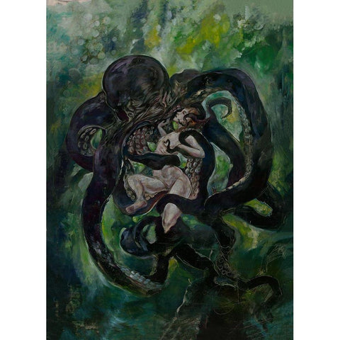 Subconscious  Black Modern Wood Framed Art Print with Double Matting by Wiley, Marta