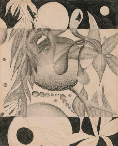 Pencil Black Ornate Wood Framed Art Print with Double Matting by Wiley, Marta