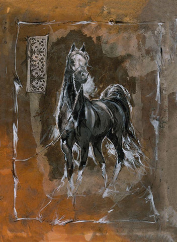 Rider White Modern Wood Framed Art Print with Double Matting by Wiley, Marta