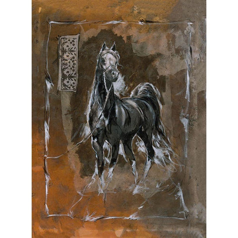 Rider Gold Ornate Wood Framed Art Print with Double Matting by Wiley, Marta