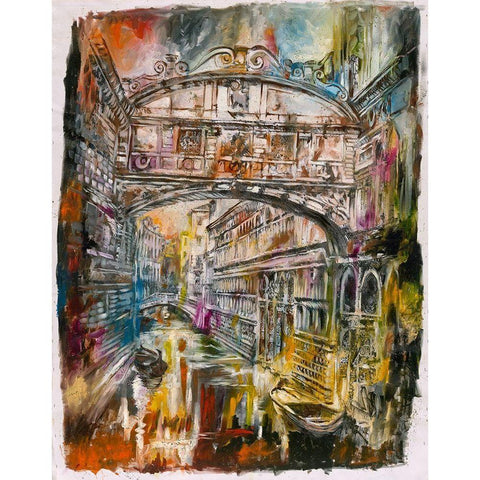 Romantic Italy Black Modern Wood Framed Art Print with Double Matting by Wiley, Marta