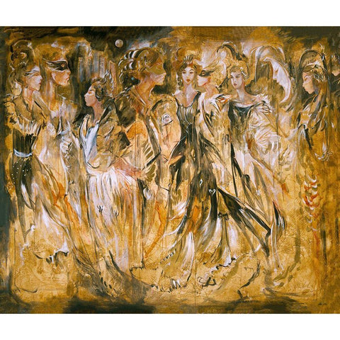 Golden Venice Gold Ornate Wood Framed Art Print with Double Matting by Wiley, Marta