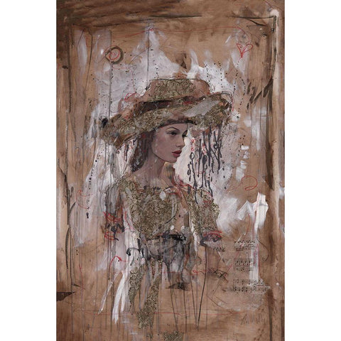 Sepia, Figure Black Modern Wood Framed Art Print with Double Matting by Wiley, Marta