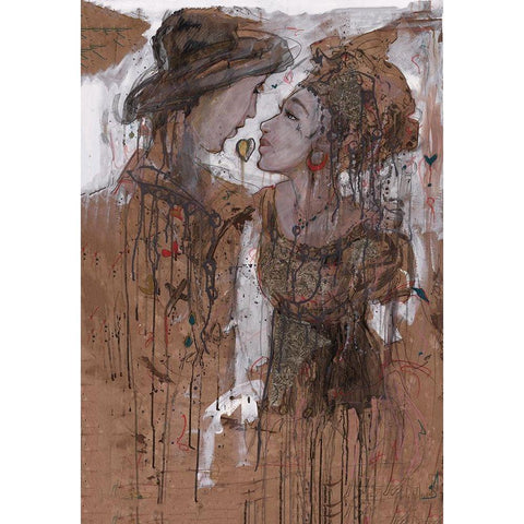 Sepia, Figure V Black Modern Wood Framed Art Print by Wiley, Marta