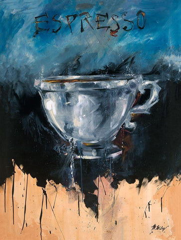 Espresso Black Ornate Wood Framed Art Print with Double Matting by Wiley, Marta