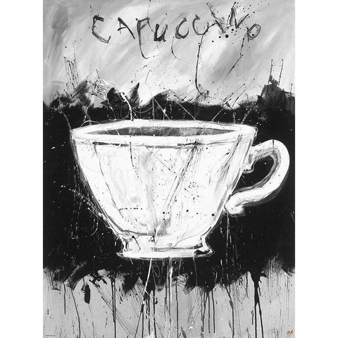 Cappuccino White Modern Wood Framed Art Print by Wiley, Marta