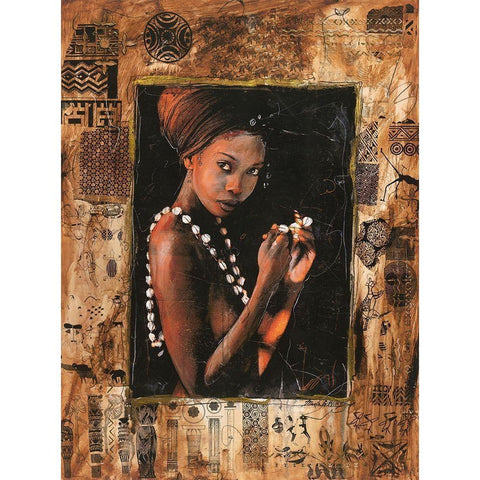 African Queen IIII White Modern Wood Framed Art Print by Wiley, Marta