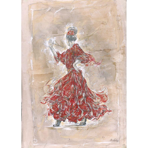 Flamenco III White Modern Wood Framed Art Print by Wiley, Marta