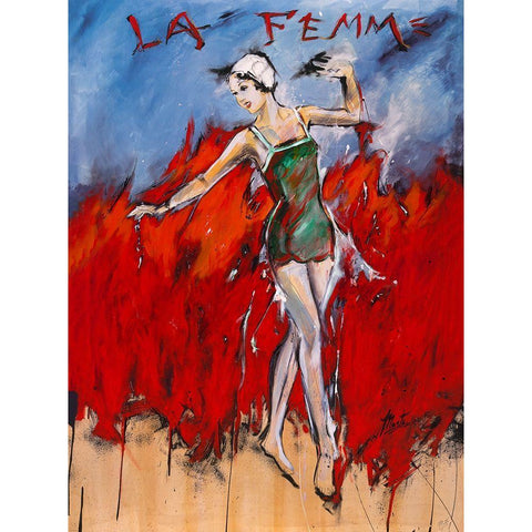 La Feme White Modern Wood Framed Art Print by Wiley, Marta