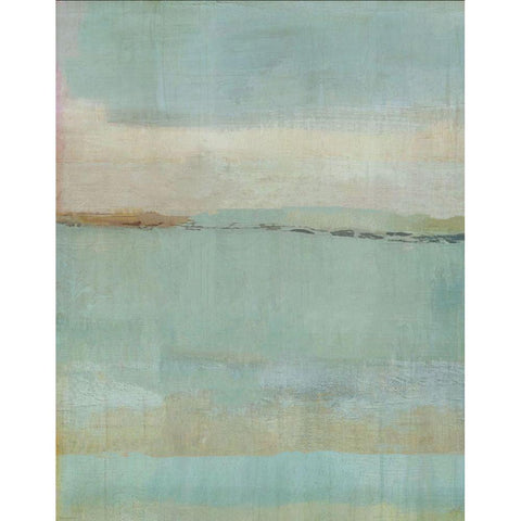 Sandy Beach Abstract White Modern Wood Framed Art Print by Wiley, Marta