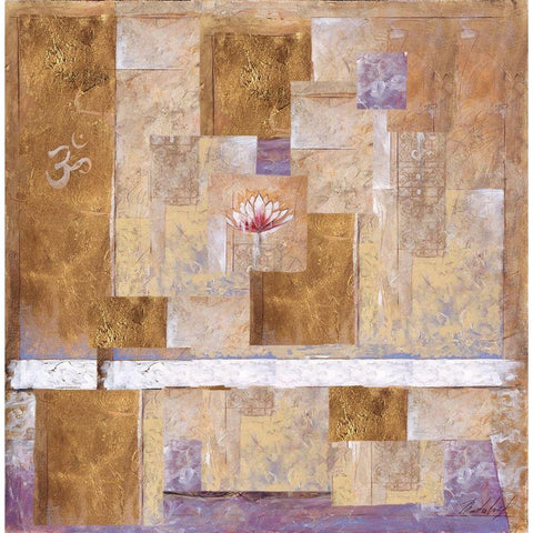 Romantic Abstract I Gold Ornate Wood Framed Art Print with Double Matting by Wiley, Marta