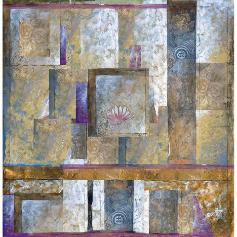 Romantic Abstract II Gold Ornate Wood Framed Art Print with Double Matting by Wiley, Marta