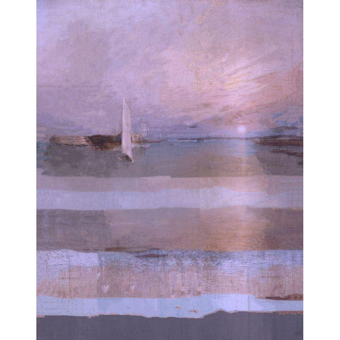 Classical Sail Sand Black Modern Wood Framed Art Print with Double Matting by Wiley, Marta