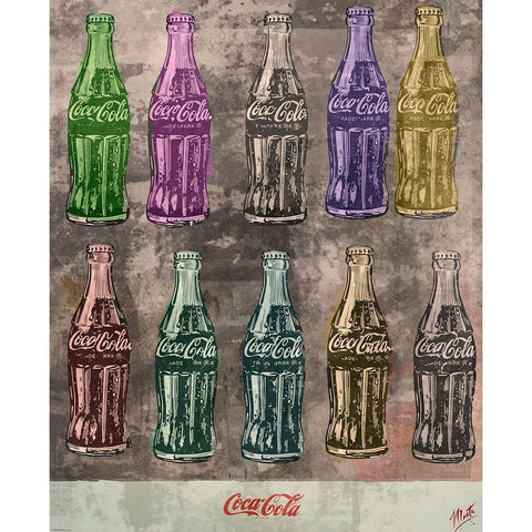 Coke Print II Black Modern Wood Framed Art Print with Double Matting by Wiley, Marta