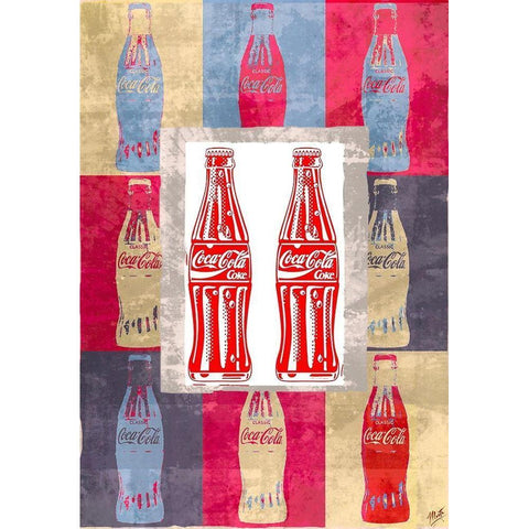 Coke Print III White Modern Wood Framed Art Print by Wiley, Marta