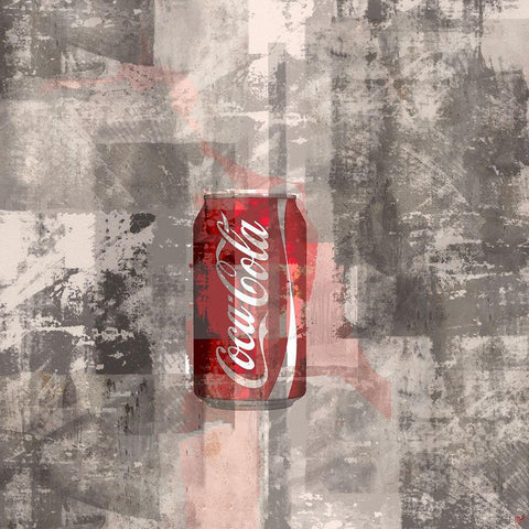 Coke Silkscreen I White Modern Wood Framed Art Print with Double Matting by Wiley, Marta