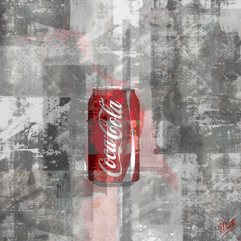 Coke Silkscreen II Black Ornate Wood Framed Art Print with Double Matting by Wiley, Marta
