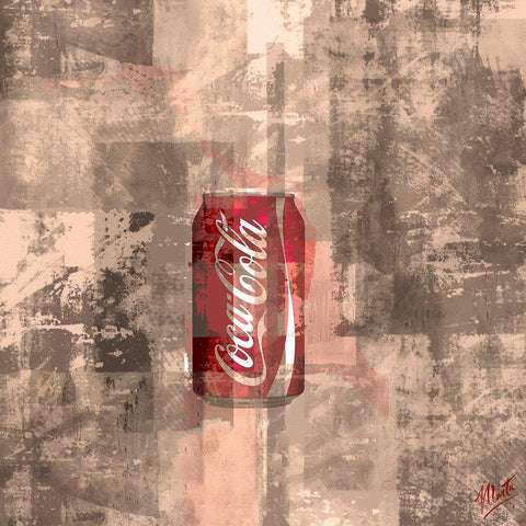 Coke Silkscreen III White Modern Wood Framed Art Print with Double Matting by Wiley, Marta