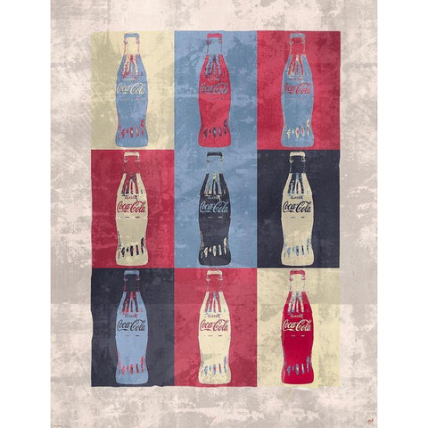 Coke Boxes White Modern Wood Framed Art Print by Wiley, Marta