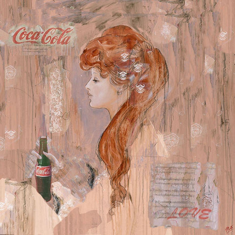 Romantic Coke II White Modern Wood Framed Art Print by Wiley, Marta