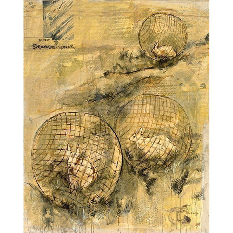 Extinction and Protection Gold Ornate Wood Framed Art Print with Double Matting by Wiley, Marta