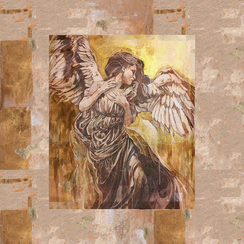 Glorious Angel I Black Modern Wood Framed Art Print with Double Matting by Wiley, Marta