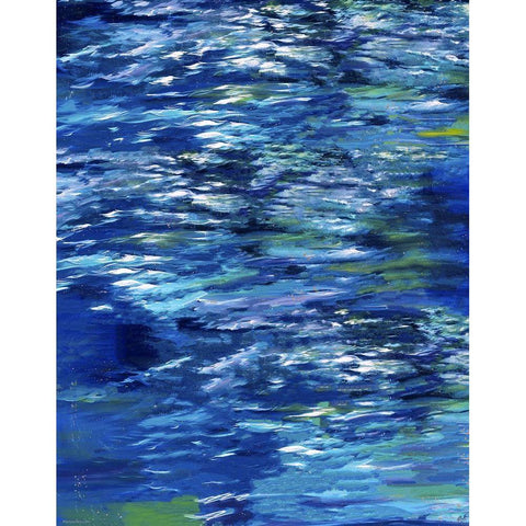 Blue River Study V White Modern Wood Framed Art Print by Wiley, Marta