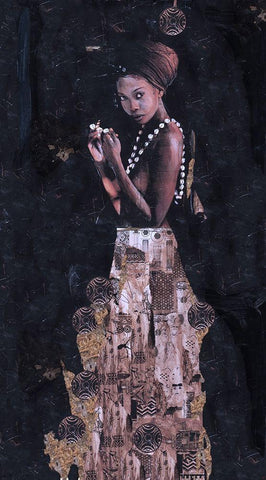 Queen Of Excellence- full length I Black Ornate Wood Framed Art Print with Double Matting by Wiley, Marta