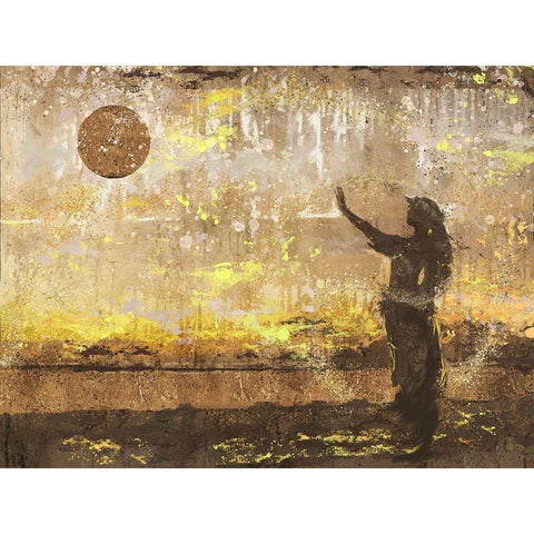 Hawain Sun Salutation Gold Ornate Wood Framed Art Print with Double Matting by Wiley, Marta