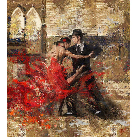 Tango II White Modern Wood Framed Art Print by Wiley, Marta