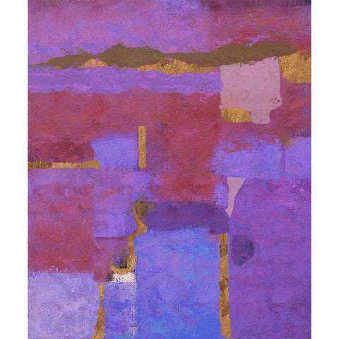 Purple Abstract White Modern Wood Framed Art Print by Wiley, Marta