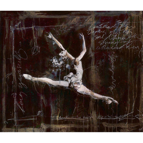 Ballet I Black Modern Wood Framed Art Print with Double Matting by Wiley, Marta