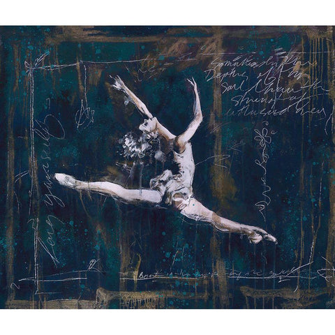 Ballet II Black Modern Wood Framed Art Print with Double Matting by Wiley, Marta