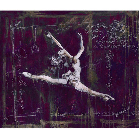 Ballet III Black Modern Wood Framed Art Print with Double Matting by Wiley, Marta