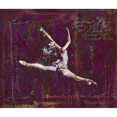 Ballet IV Gold Ornate Wood Framed Art Print with Double Matting by Wiley, Marta