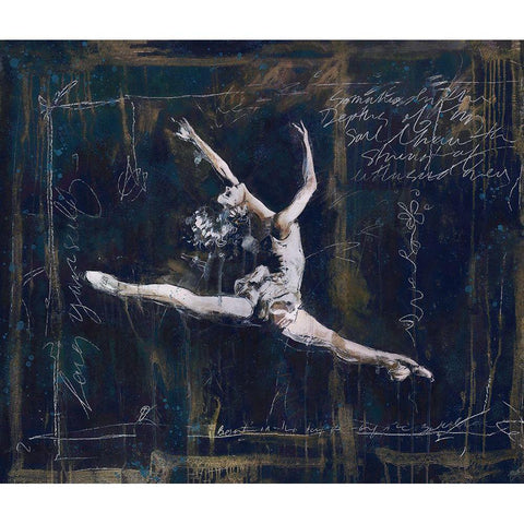 Ballet V White Modern Wood Framed Art Print by Wiley, Marta