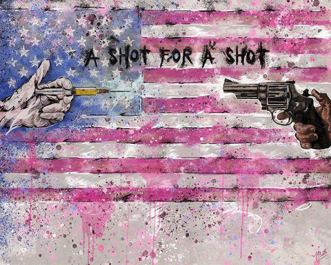 Shot For A Shot Black Ornate Wood Framed Art Print with Double Matting by Wiley, Marta