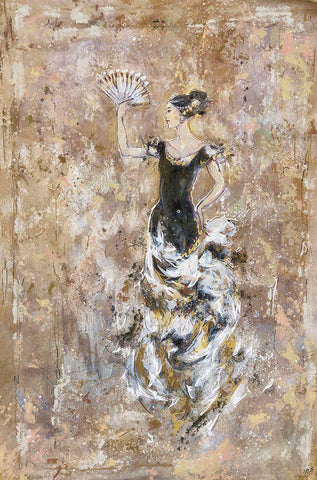 Jewel Dancer White Modern Wood Framed Art Print with Double Matting by Wiley, Marta