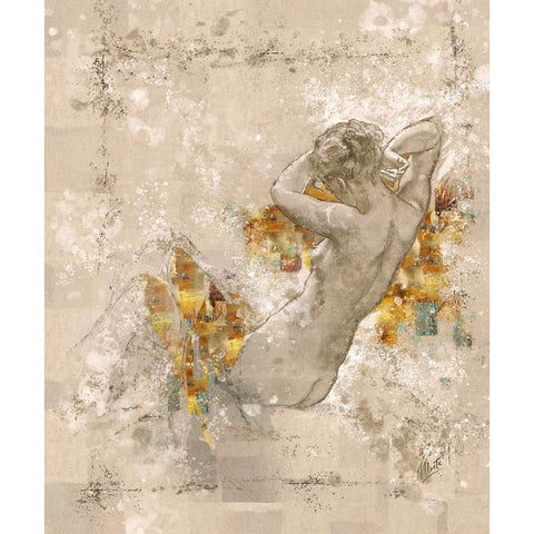 Nude I White Modern Wood Framed Art Print by Wiley, Marta