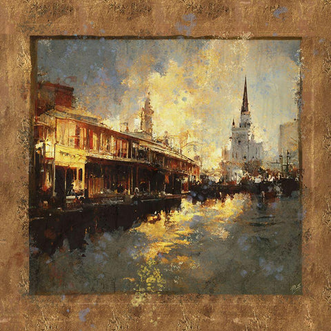 Glorious New Orleans I Black Modern Wood Framed Art Print with Double Matting by Wiley, Marta