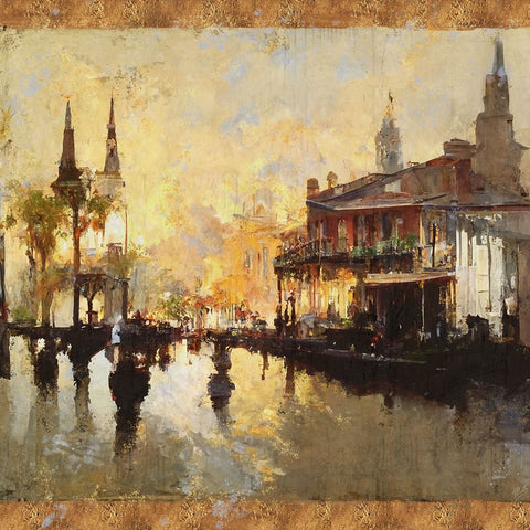 Glorious New Orleans III Black Ornate Wood Framed Art Print with Double Matting by Wiley, Marta