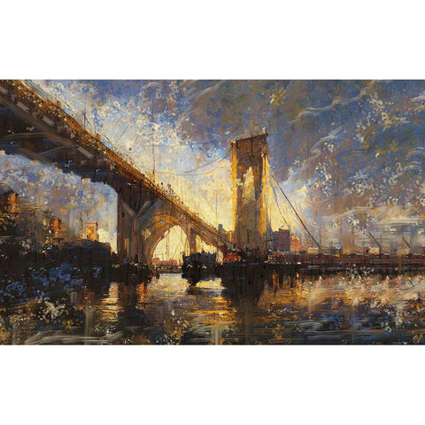 Brooklyn Bride Horizontal II Gold Ornate Wood Framed Art Print with Double Matting by Wiley, Marta