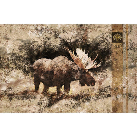 Moose I Black Modern Wood Framed Art Print by Wiley, Marta