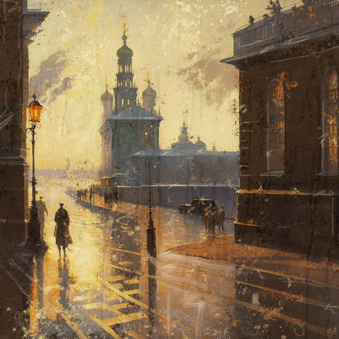 Romantic Russia II White Modern Wood Framed Art Print by Wiley, Marta