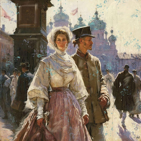 Romantic Russia IIII Black Modern Wood Framed Art Print by Wiley, Marta