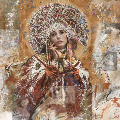 Ana Povlava, Russia Series Black Ornate Wood Framed Art Print with Double Matting by Wiley, Marta