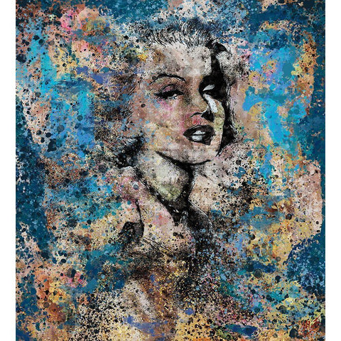 Marilyn Monroe III Gold Ornate Wood Framed Art Print with Double Matting by Wiley, Marta